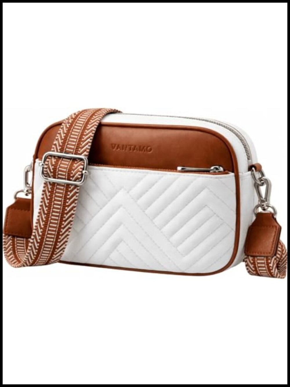Quilted Crossbody Bag Vegan Leather Anti-Pickpocket RFID Travel Purse